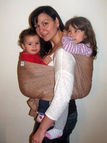 Wearing two babies with one wrap