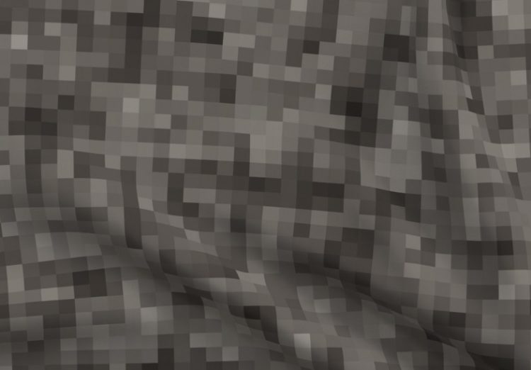 Ύφασμα από 100% οργανικό βαμβάκι σε σχέδιο grey pixels