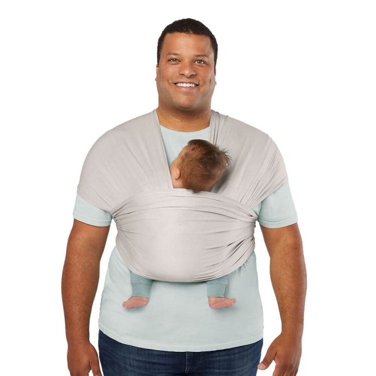 Ελαστικός μάρσιπος Aura mesh baby wrap χρώμα Soft Grey