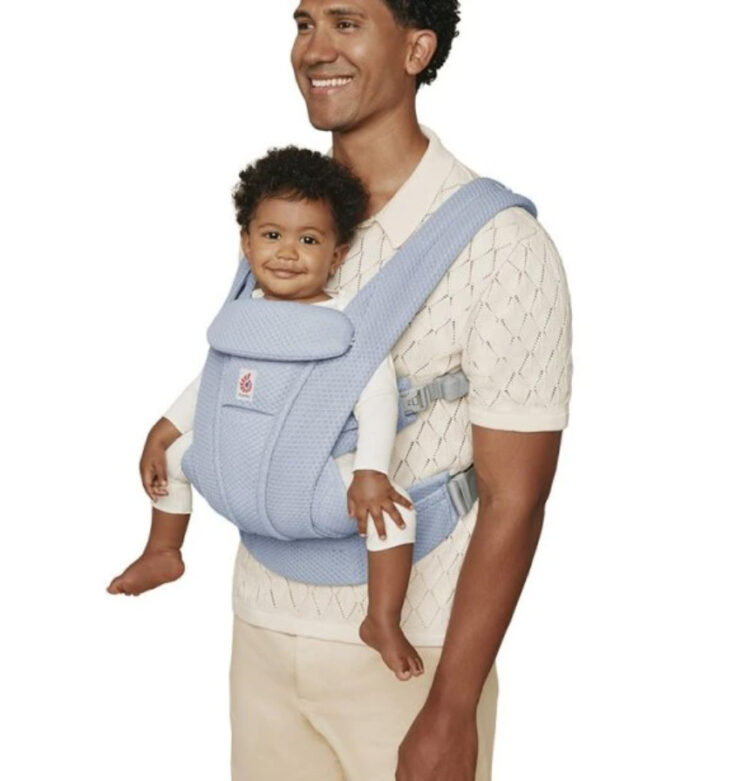 Εργονομικός μάρσιπος Ergobaby Omni Deluxe Serene Blue για όλες τις θέσεις και όλες τις ηλικίες